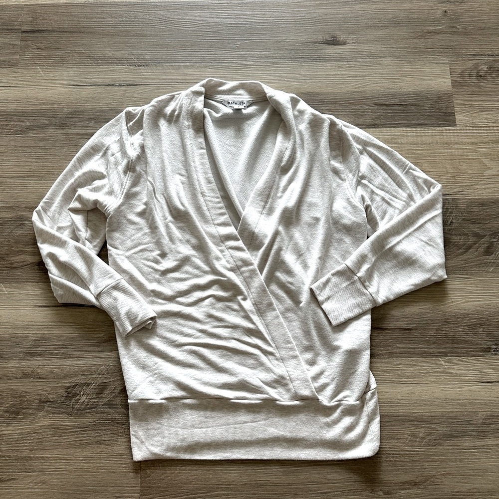 Athleta Purana V-Neck Wrap Sweatshirt